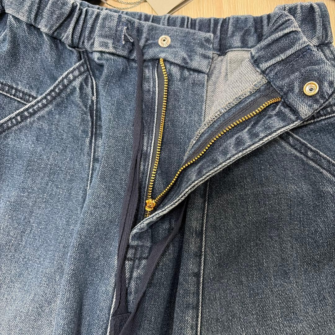 PRIORITY 新品 ブルー ワイドパンツ　36 レディース