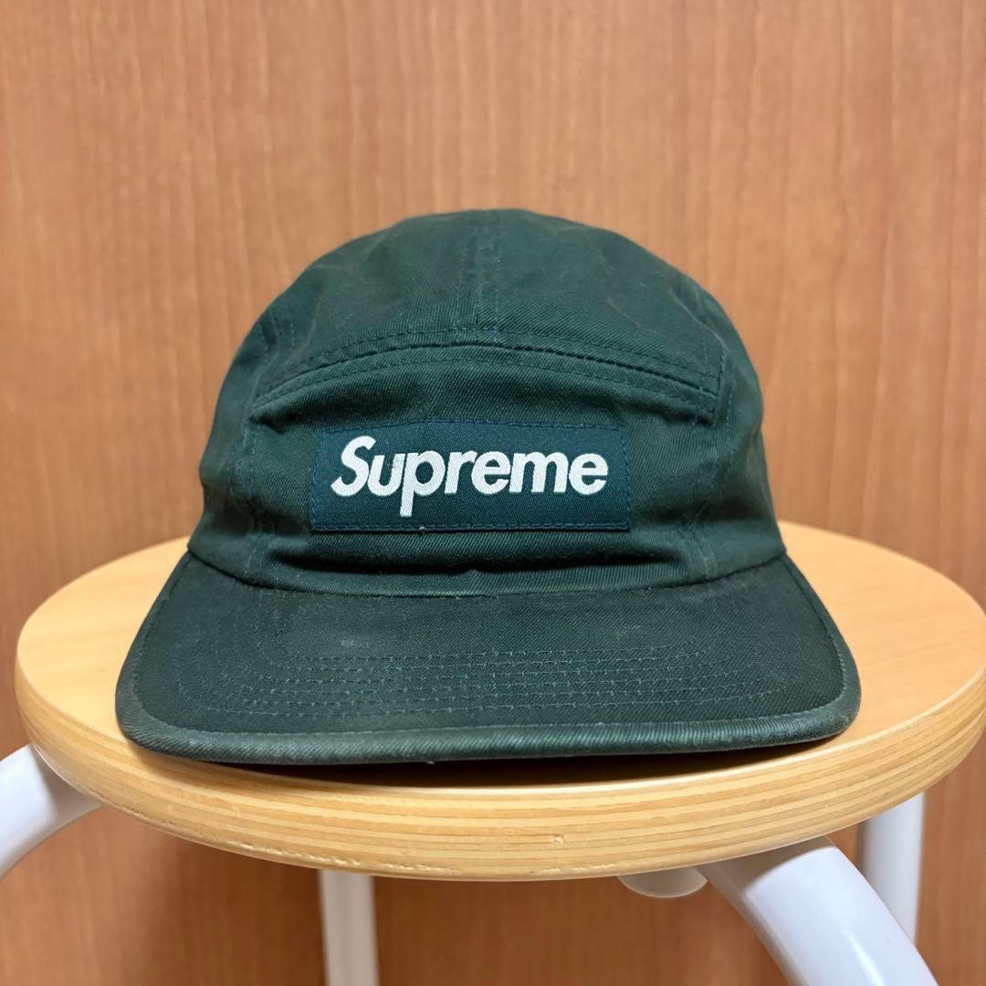 シュプリーム　チノ　キャンプキャップ　ジェットキャップ　グリーン　緑　23FW