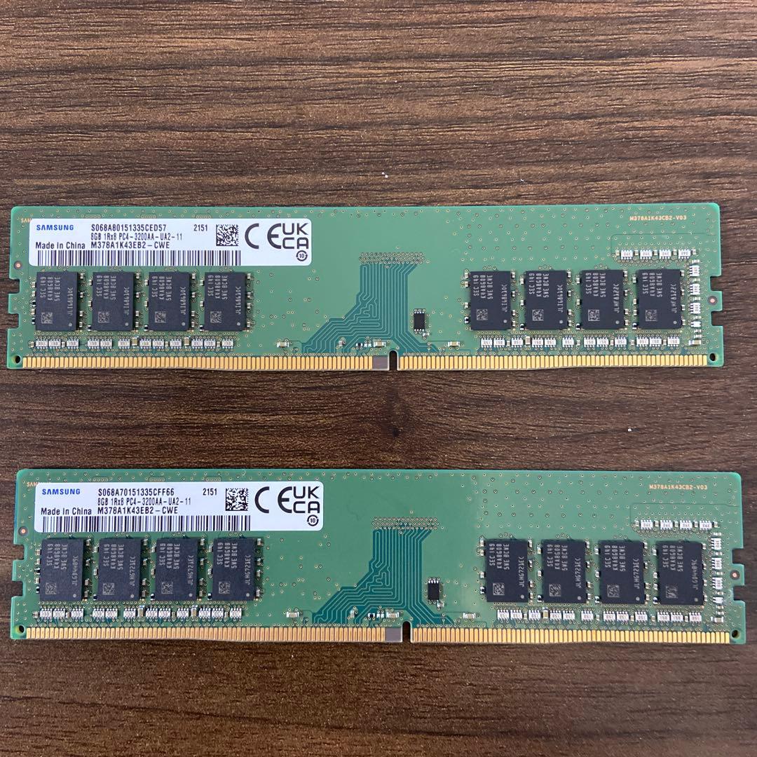 Samsung 8GB DDR4 3200MHz メモリー