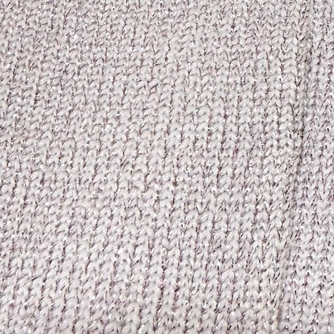JUSGLITTY 金ボタン ノーカラーニットカーディガン 春 パープル M