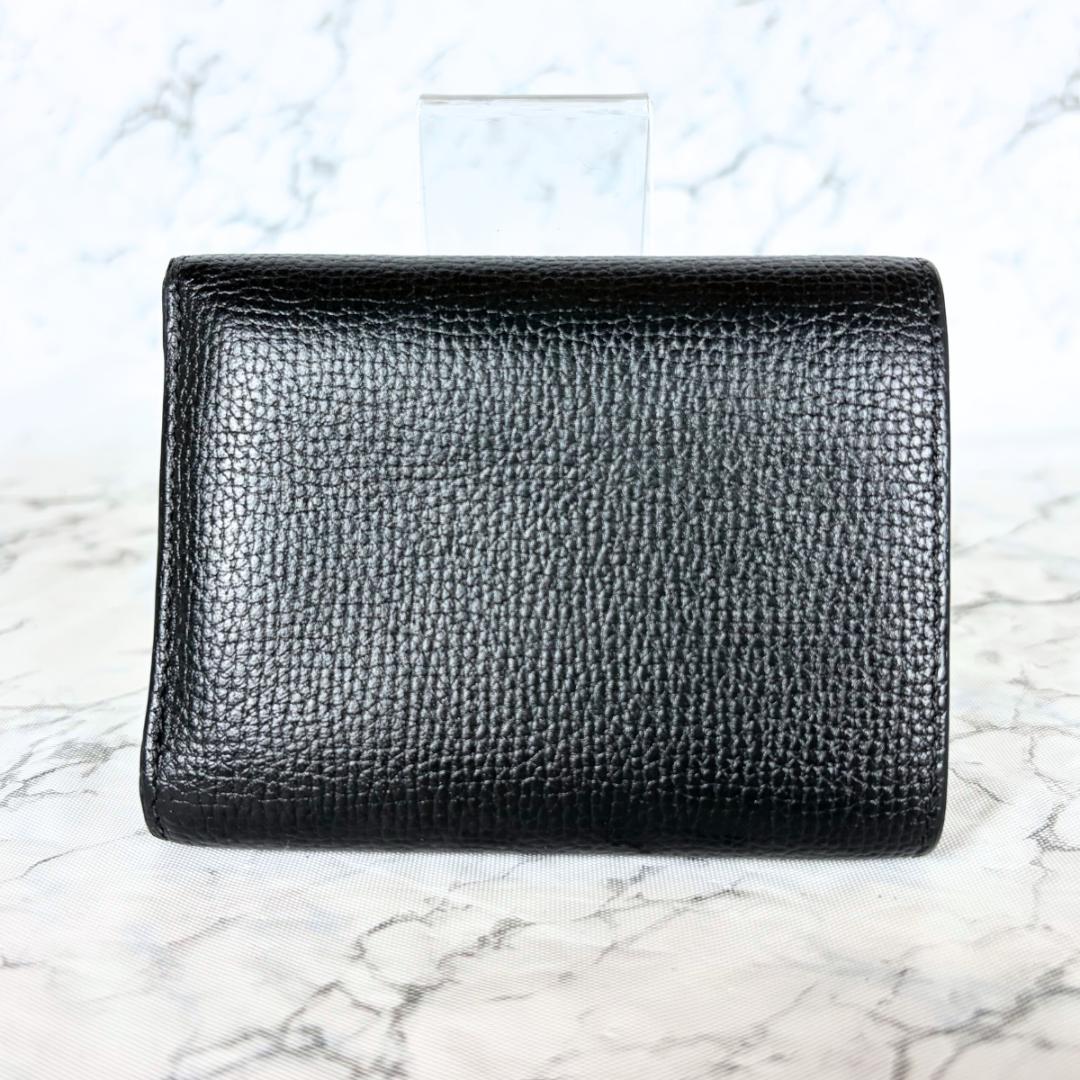 超美品⭐️LOEWE アナグラム トライフォールド ウォレット 財布 黒ブラック