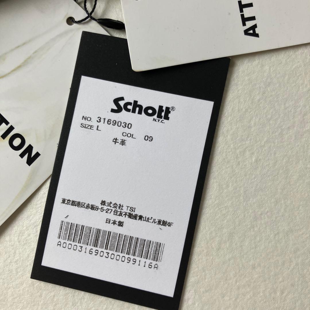 新品　Schott レザーグローブ ブラック ワンスター