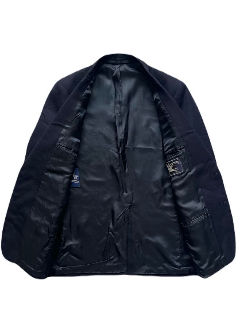 希少 90s 英国製 Burberrys ネイビーブレザー テーラードジャケット