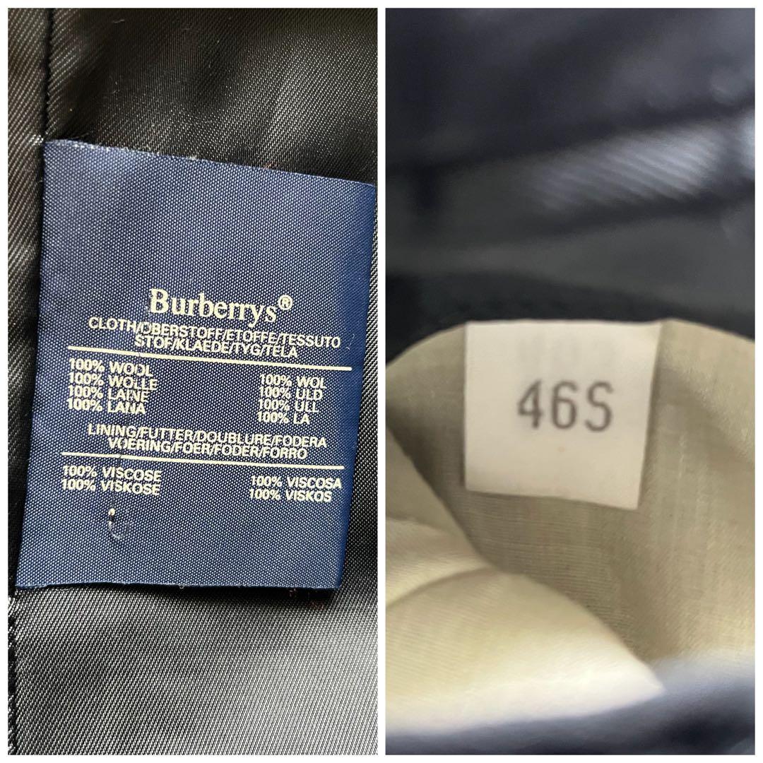希少 90s 英国製 Burberrys ネイビーブレザー テーラードジャケット