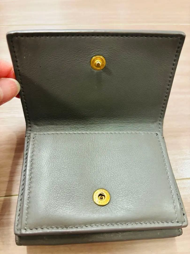 SAINT LAURENT グレー 三つ折り財布
