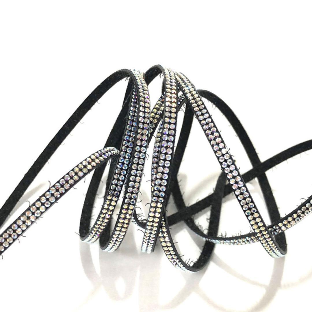 【新品】Seule Sou ブラック スワロフスキー ヘッドアクセサリー