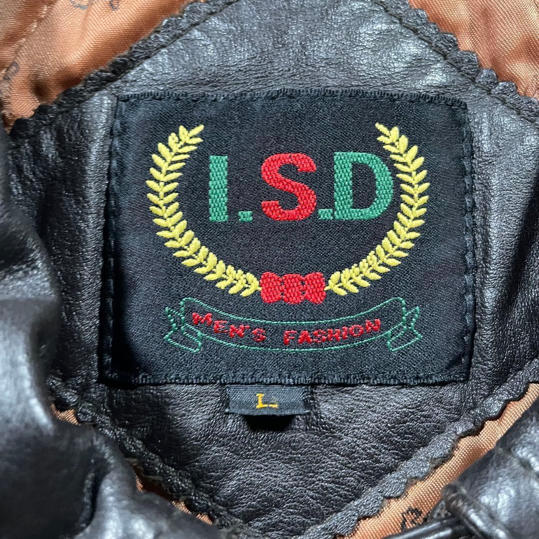 I.S.D レザーフライトジャケット A-2 牛革 ヴィンテージ ブラック