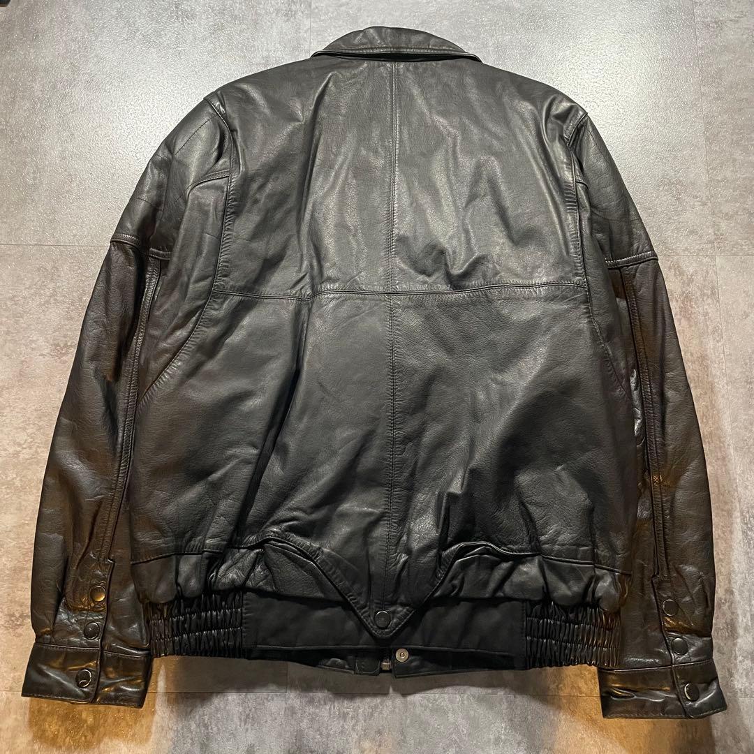 I.S.D レザーフライトジャケット A-2 牛革 ヴィンテージ ブラック