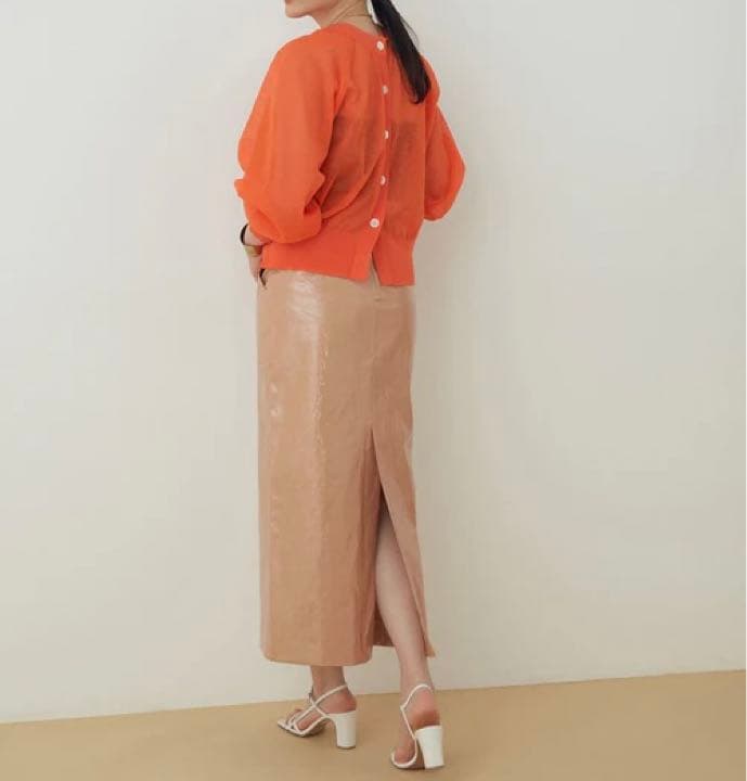 【定価23,100】ADAM ET ROPÉ FEMME ラミネートスカート