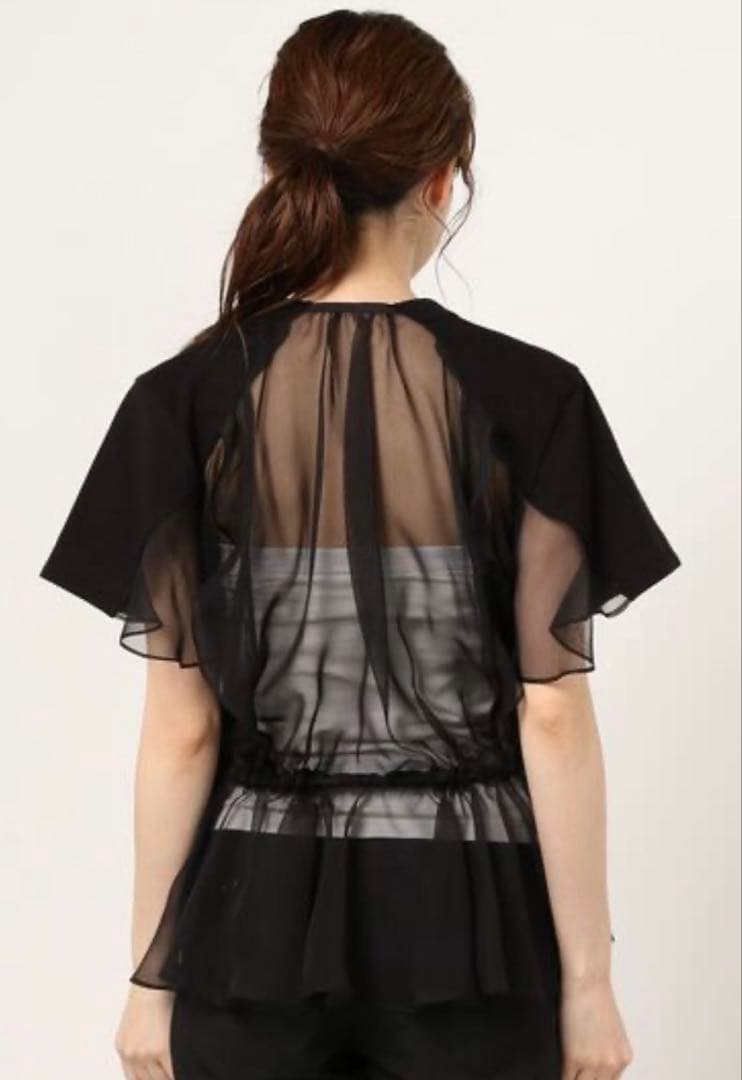 sacai シフォン Tシャツ ホワイト ウィメンズ