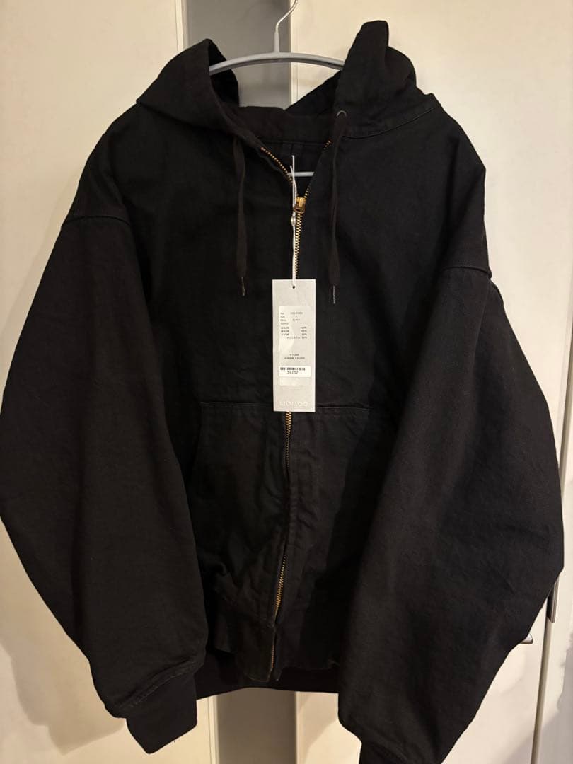 COMOLI 25AW ブラックデニムジップパーカー 1