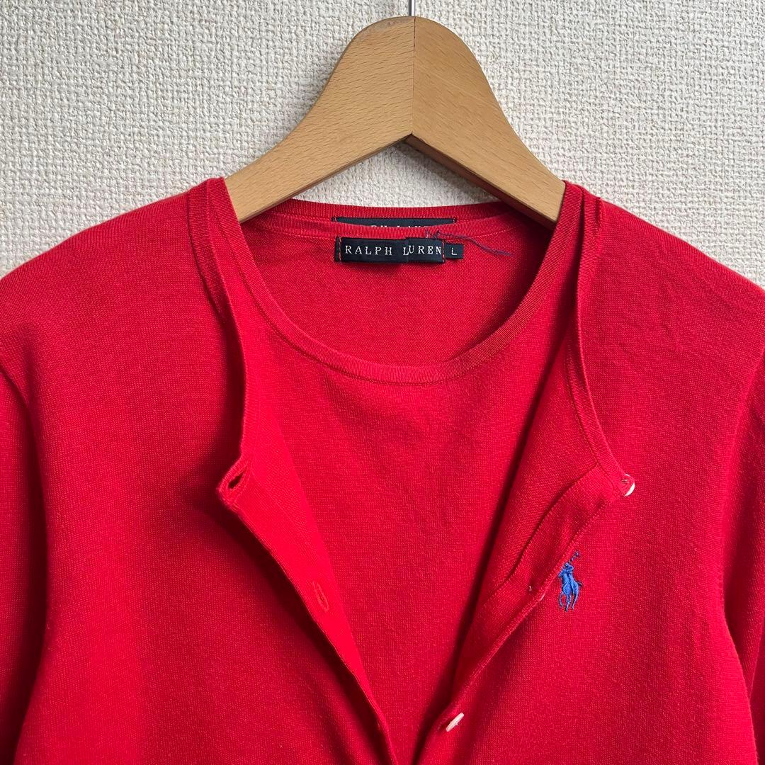 Ralph Lauren コットン アンサンブル カーディガン L レディース