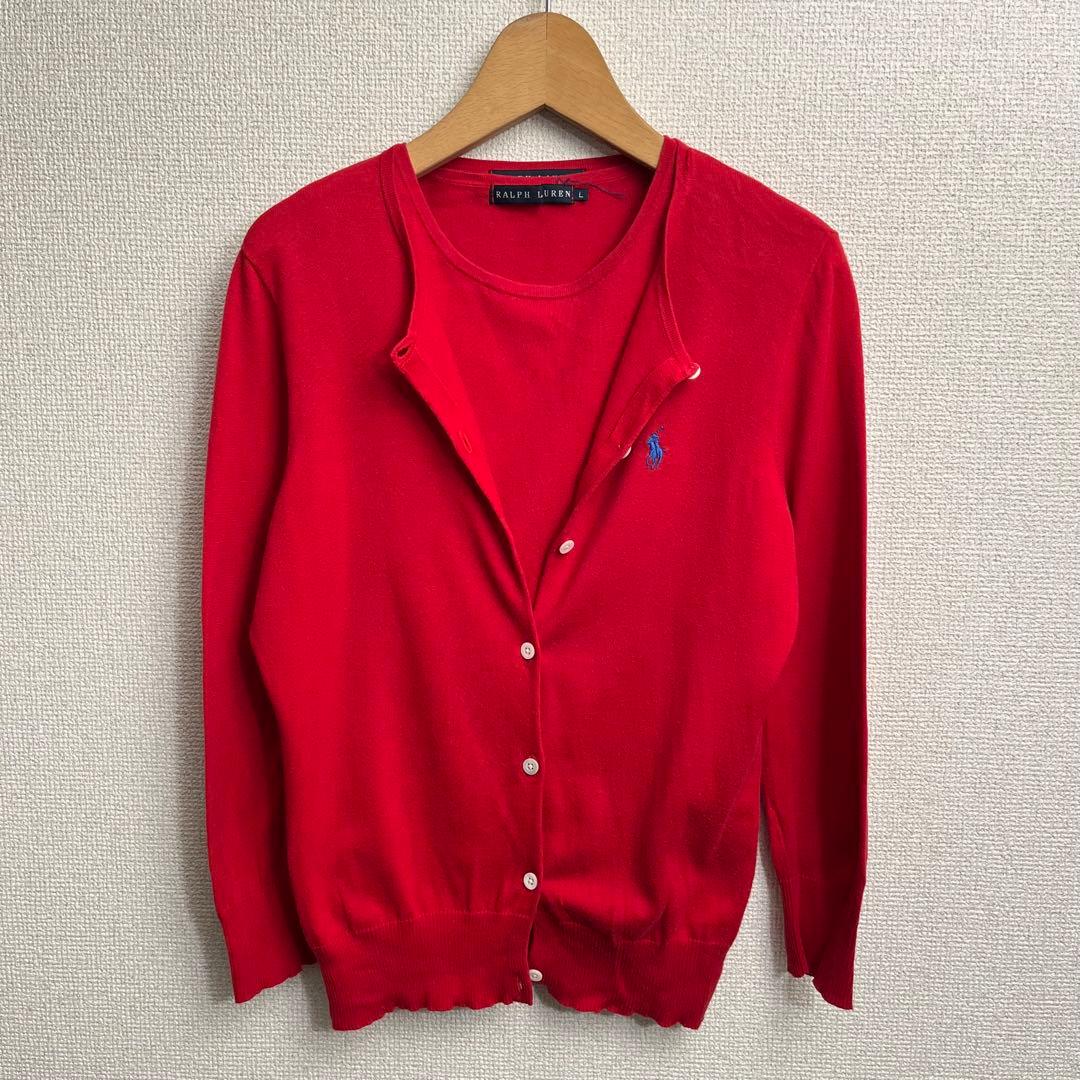 Ralph Lauren コットン アンサンブル カーディガン L レディース