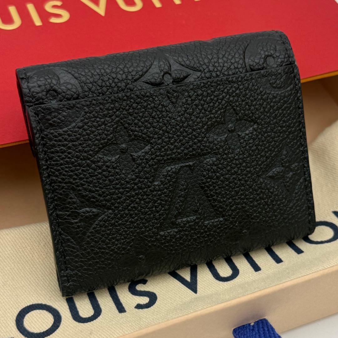 【使用感わずか】ルイヴィトン アンプラント ゾエ ポルトフォイユ 黒 折り財布