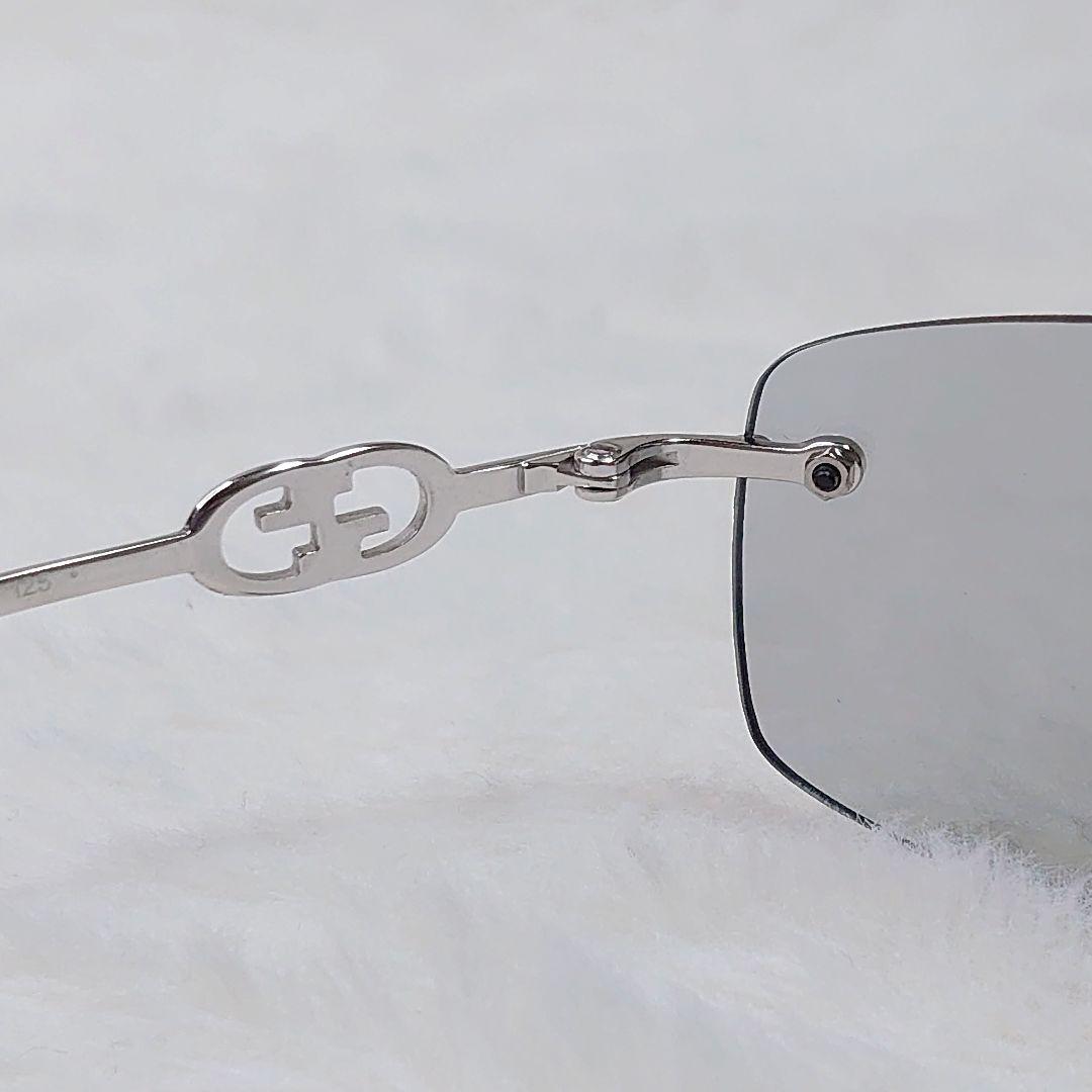 ✨美品✨GUCCI GG 1775/S サングラス リムレス GGロゴ グレー