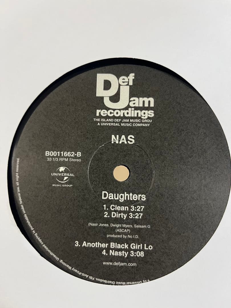 NAS The Don / Daughters レコードUnofficialのみ