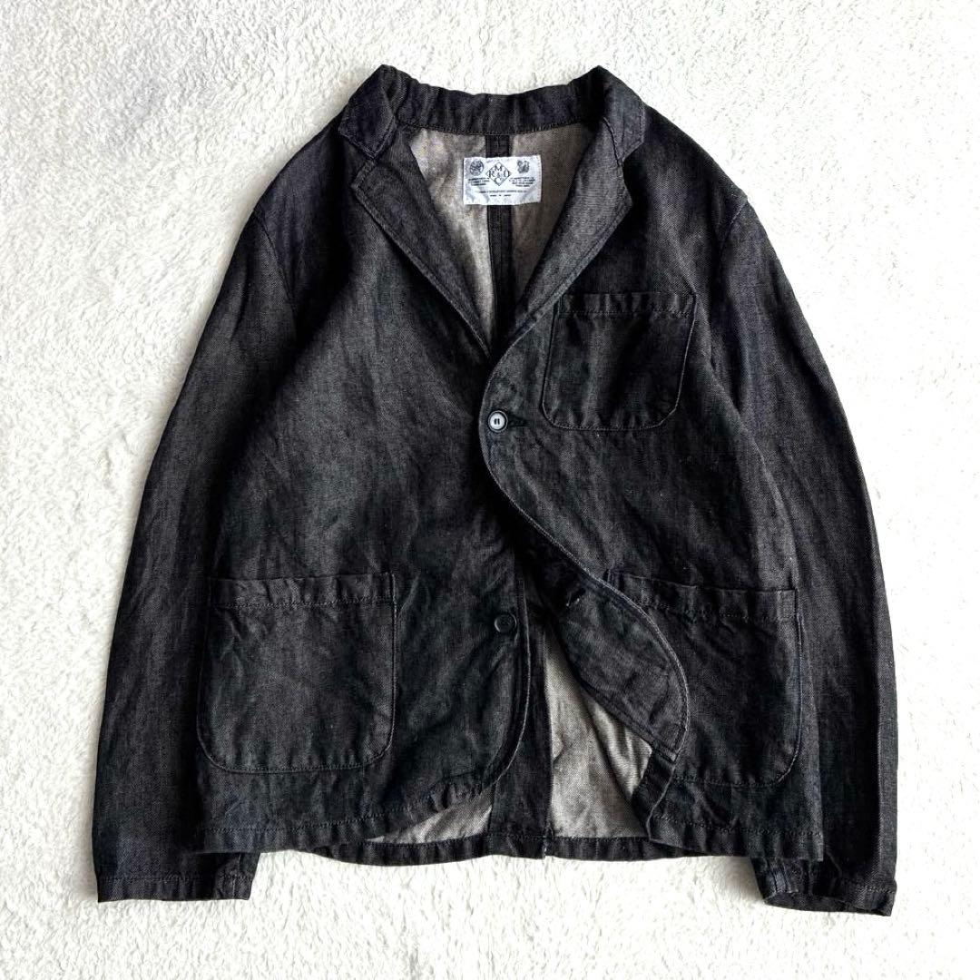 美品 オールドマンズテーラー リネンデニムジャケット L レディース 黒