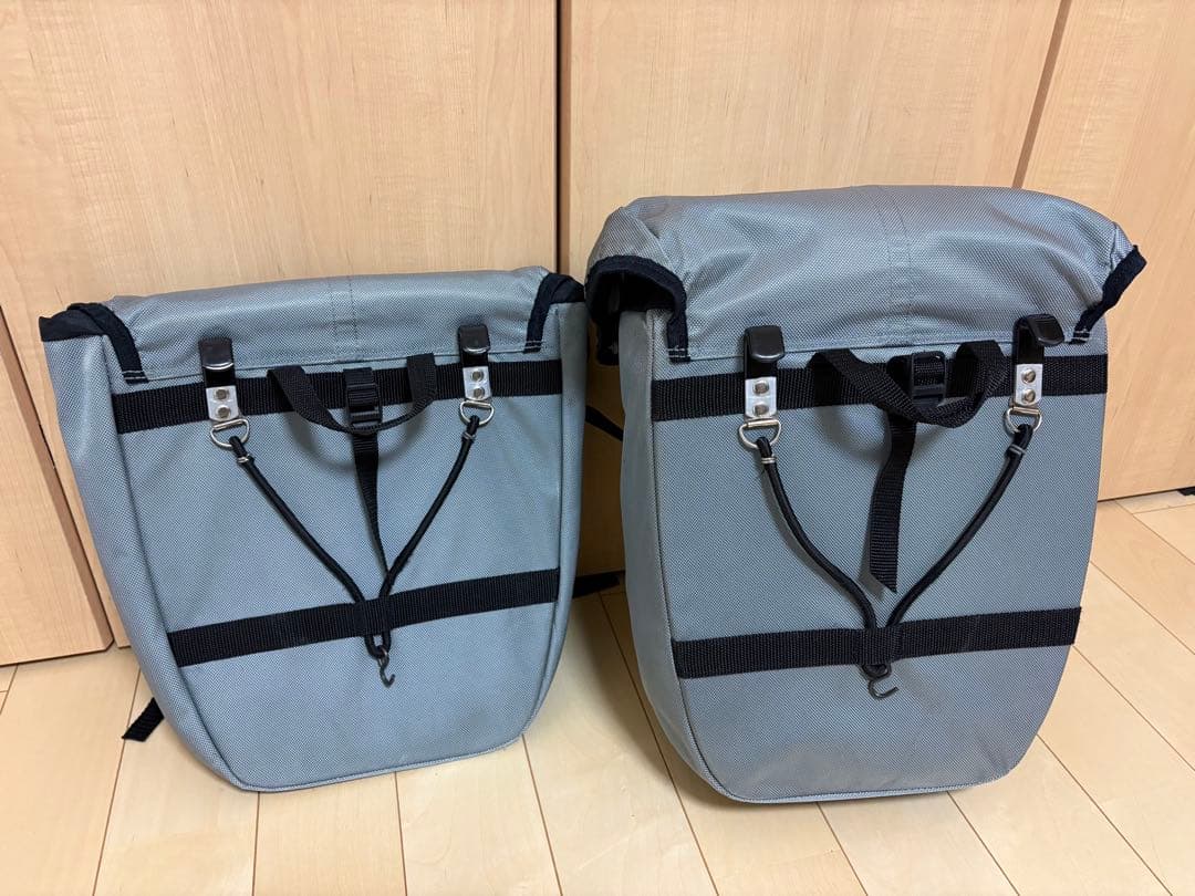 Ostrich サイドバッグ 2個セット グレー
