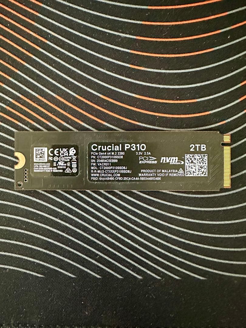 内蔵型SSD Crucial P310 2TB Gen4 NVMe M.2 SSD