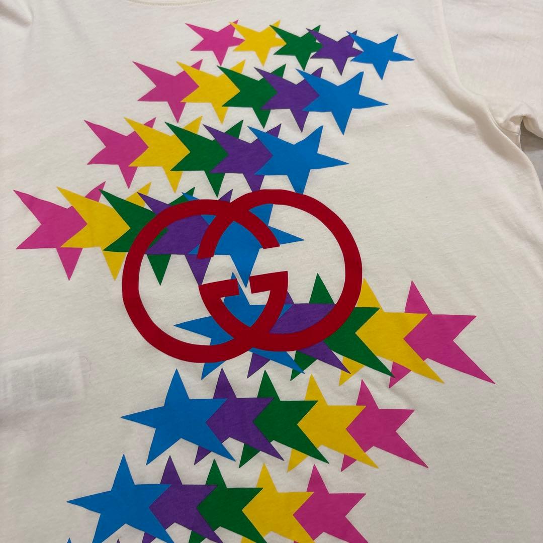 GUCCI カラフル星デザイン 半袖Tシャツ