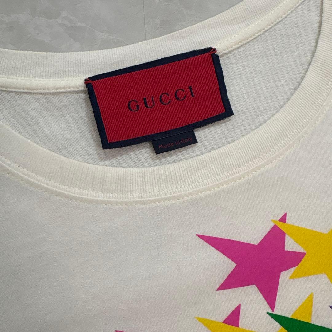 GUCCI カラフル星デザイン 半袖Tシャツ