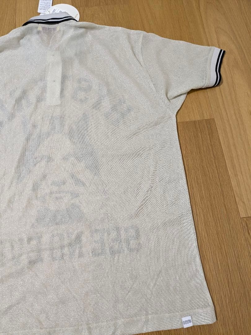ヒステリックグラマー　see no evil　ラメ糸　ポロシャツ　シースルー
