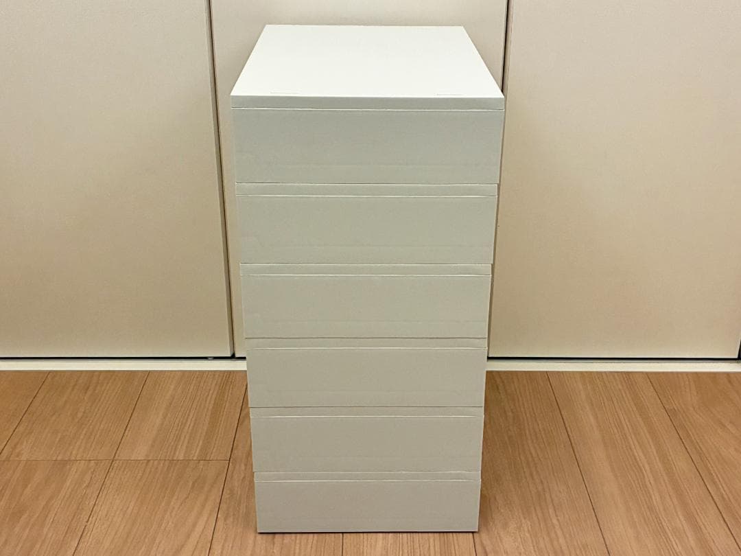 無印良品 ポリプロピレン 小物収納ケース ワイド 小 ホワイトグレー 6点セット