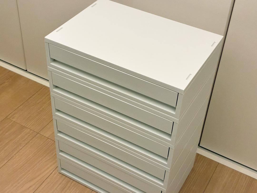 無印良品 ポリプロピレン 小物収納ケース ワイド 小 ホワイトグレー 6点セット