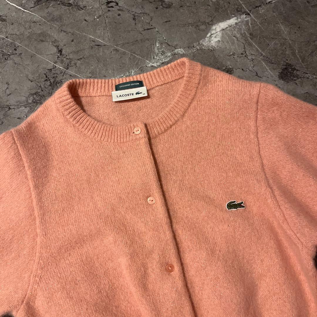 【美品】Lacoste snidel ピンク カーディガン スナイデル ラコステ