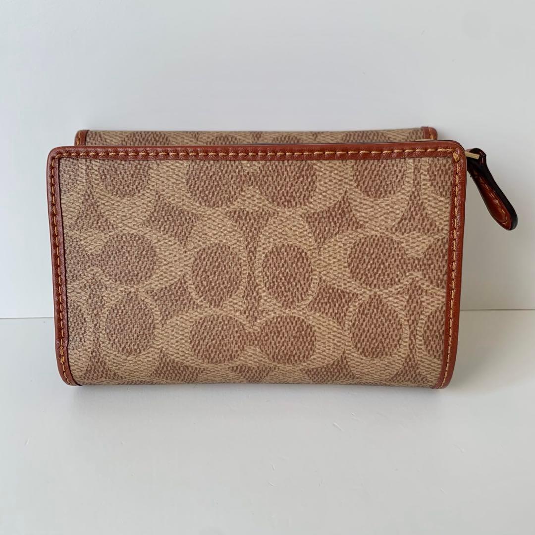 【COACH】コーチ　ストゥディオ ミディアム ウォレット 二つ折り財布　茶色