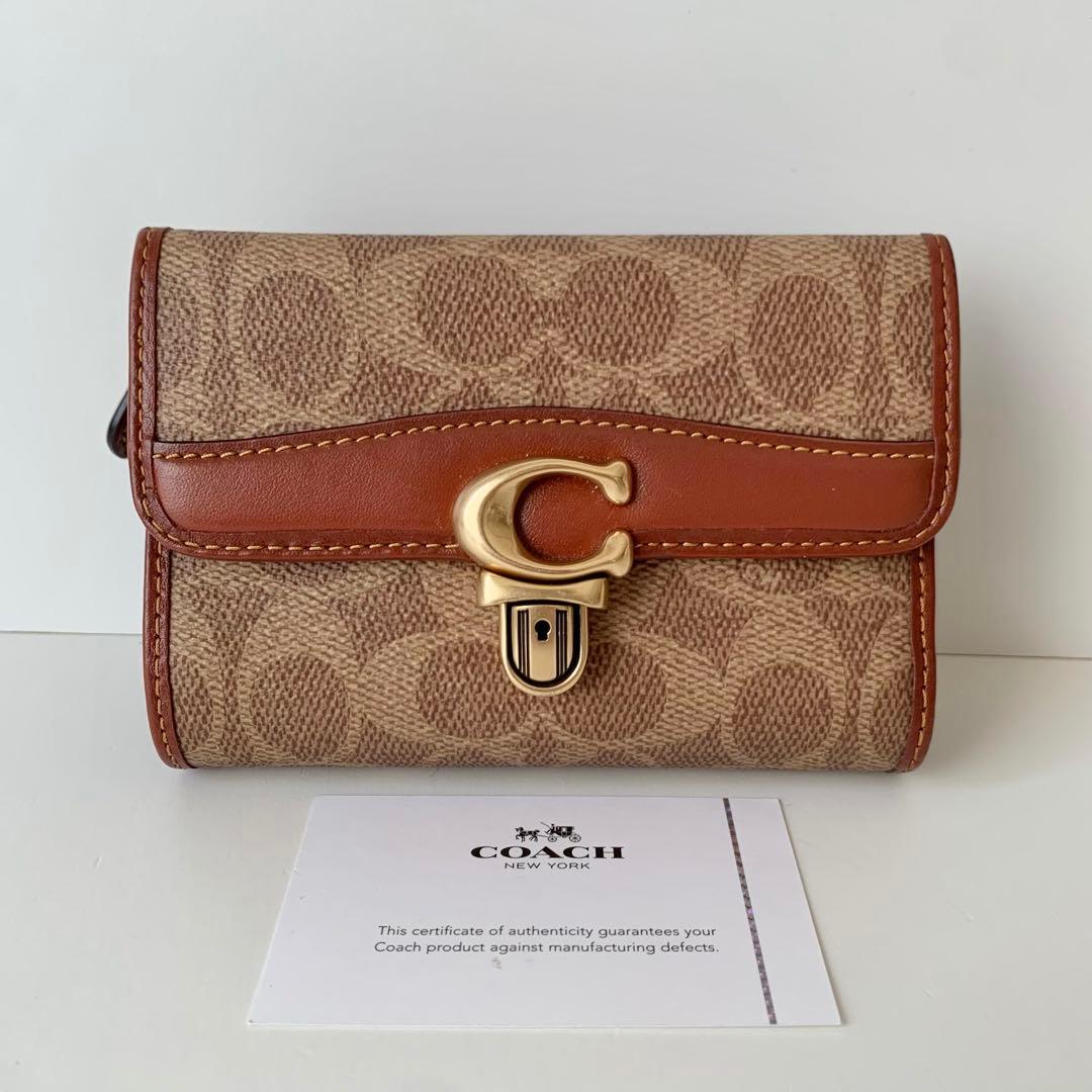 【COACH】コーチ　ストゥディオ ミディアム ウォレット 二つ折り財布　茶色