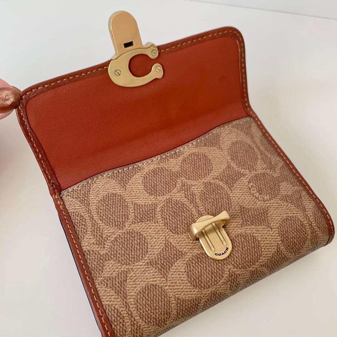 【COACH】コーチ　ストゥディオ ミディアム ウォレット 二つ折り財布　茶色
