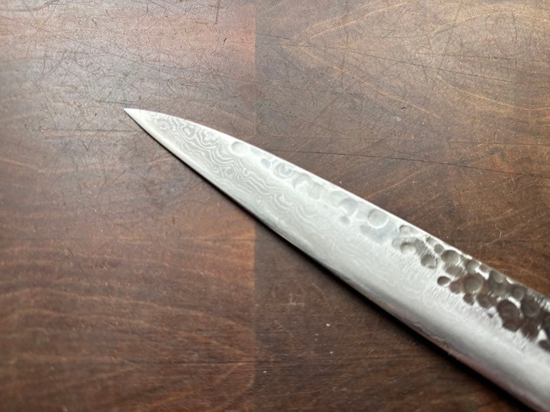 堺菊守　槌目　ダマスカス　ペティナイフ　140mm 包丁　 VG10 研ぎ済