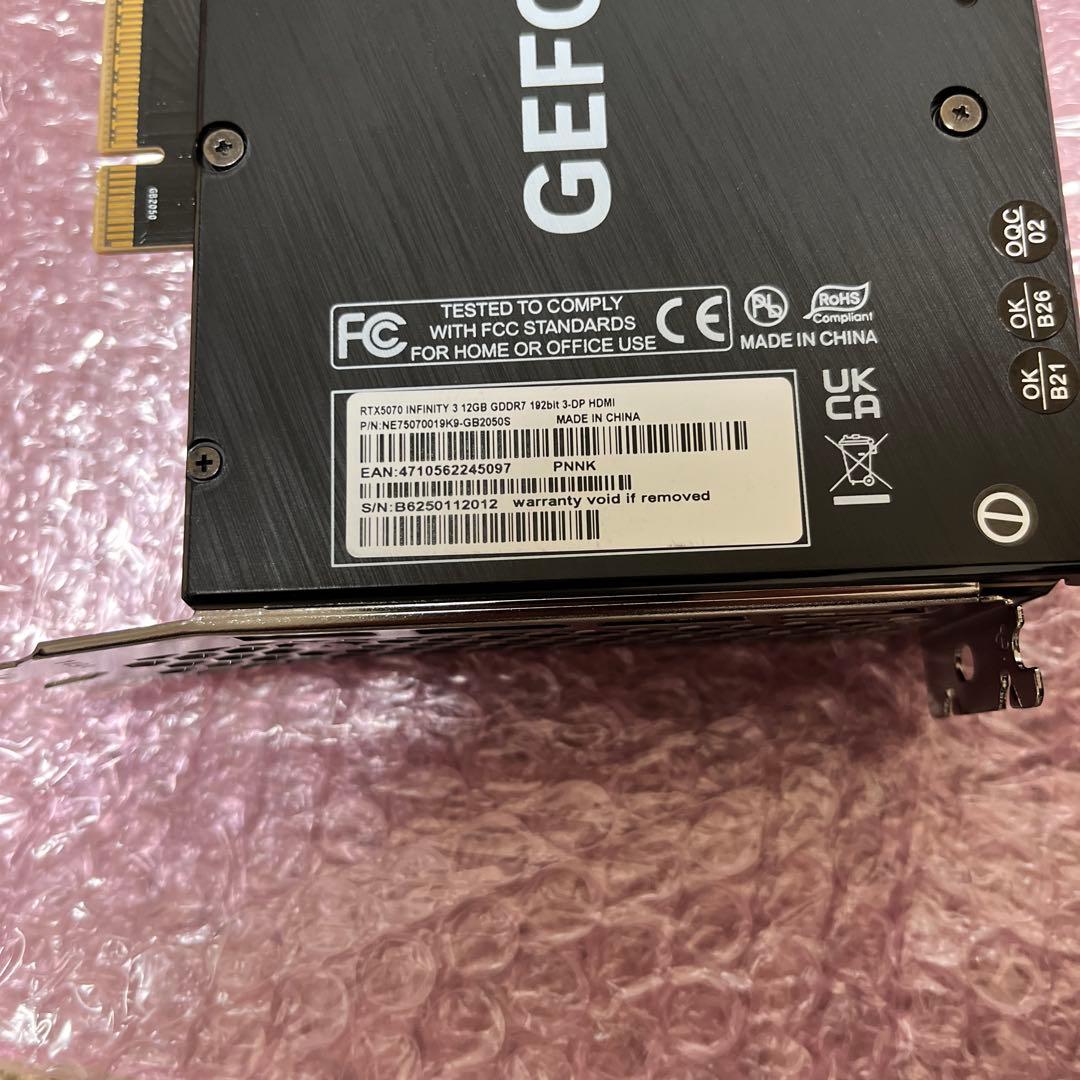 RTX5070 INFINITY 3 12GB GDDR7 ジャンク