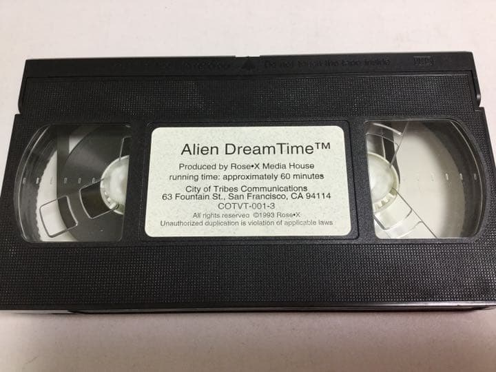 Alien Dreamtime ビデオテープ　1993年