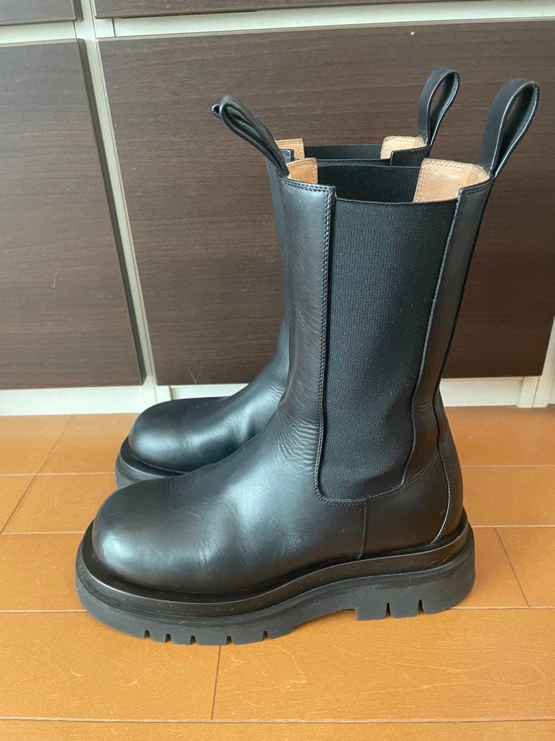 【美品】BOTTEGA VENETA ブラック サイドゴアブーツ　37ハーフ