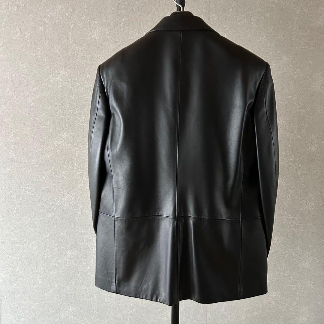 黒BLACKレザー テーラードジャケット