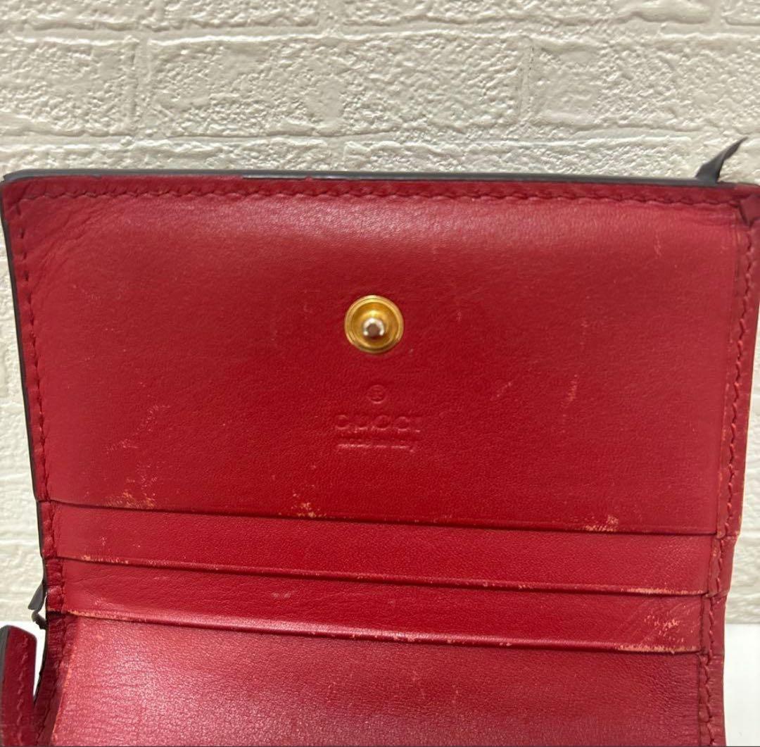 【美品】GUCCI チェリー装飾 二つ折り財布