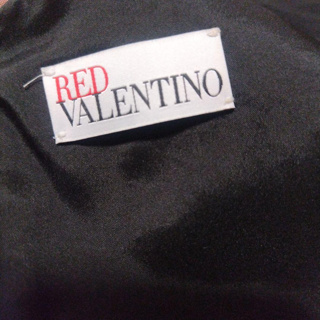 再値下げREDVALENTINO　黒とピンクの水玉ノースリーブワンピース