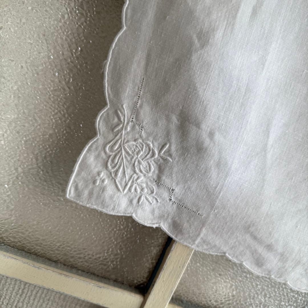 大SALE❣️フランスアンティーク花柄刺繍レースクロスカーテンஐ⑤