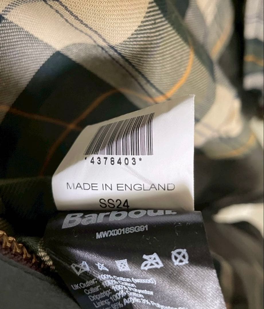 美品　英国製　ビデイル　40 バブアー　Barb bour SS24 2ワラント
