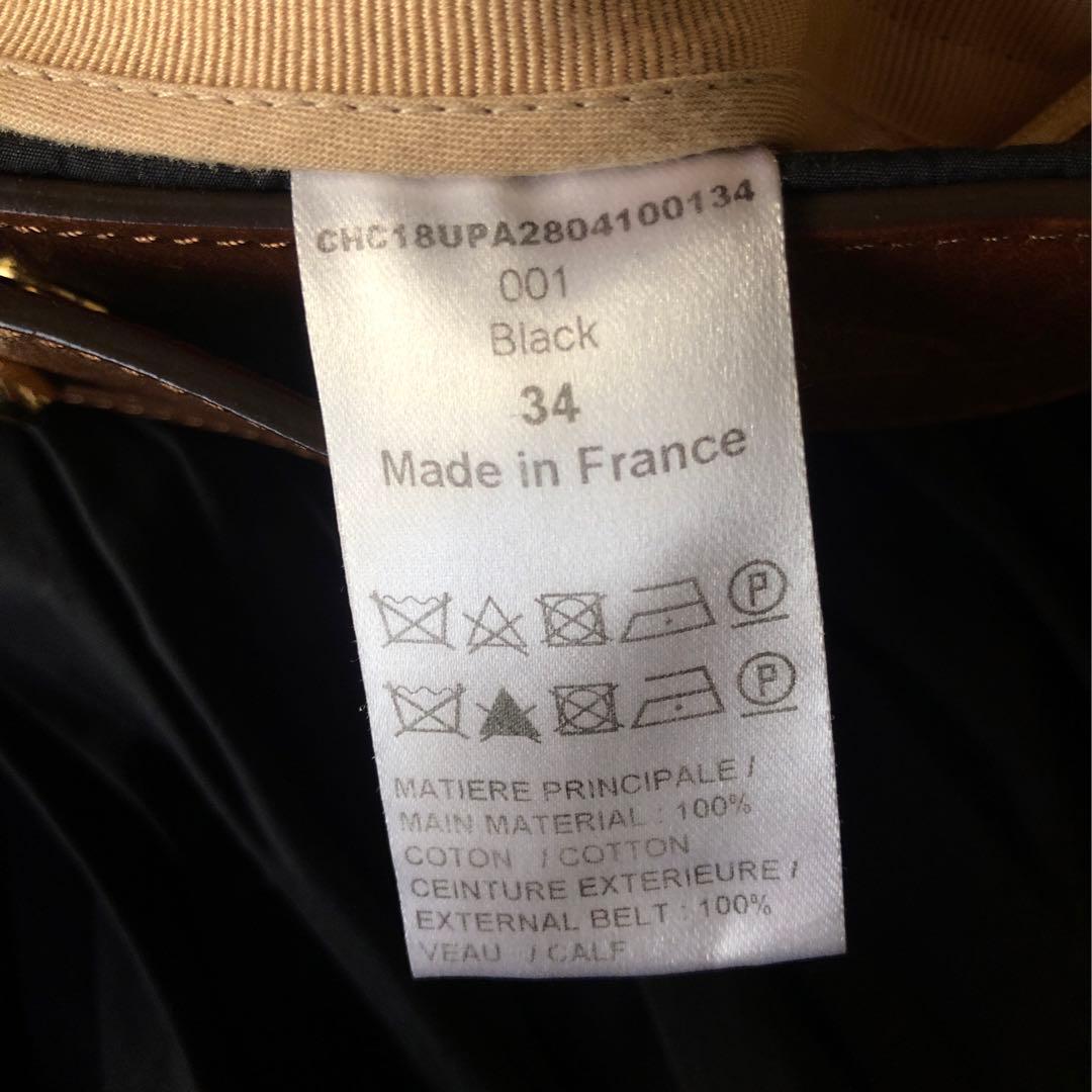 レア Chloe クロエ 2018SS ベルト付き ギャザー パンツ 黒 34