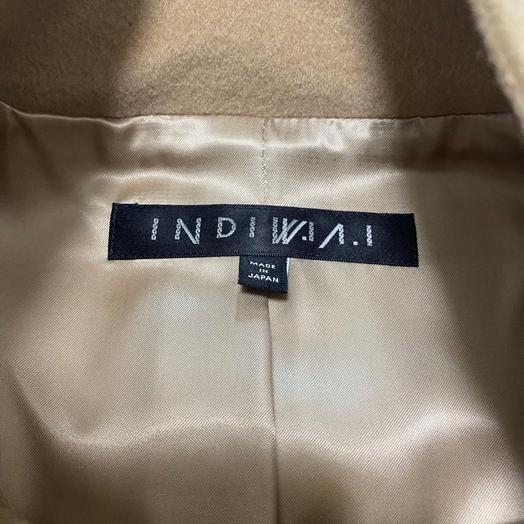 美品✨INDIVI VAI カシミヤ100% キャメルベージュ　コート　Lサイズ