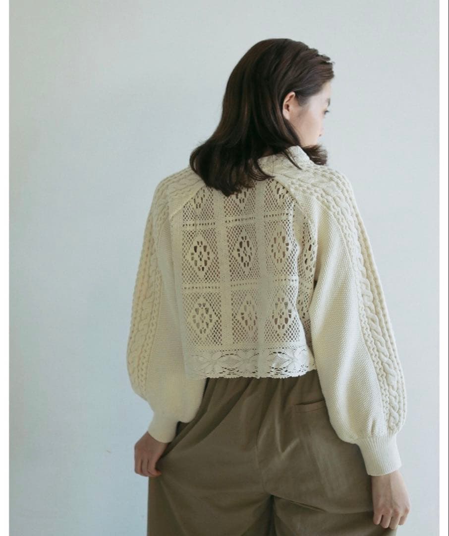 anuke Layered Lace Knit アイボリー
