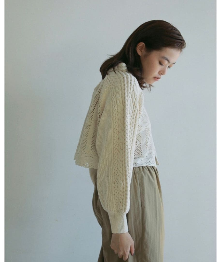 anuke Layered Lace Knit アイボリー
