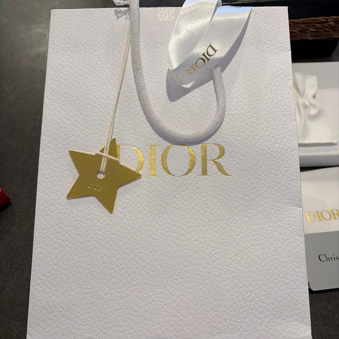 DIOR 三つ折り財布/レッド