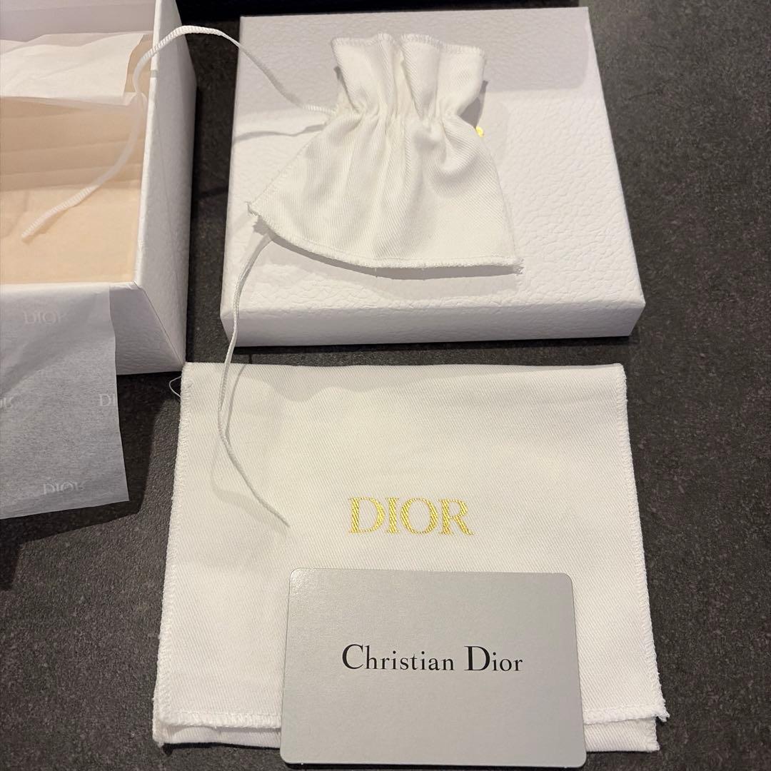 DIOR 三つ折り財布/レッド
