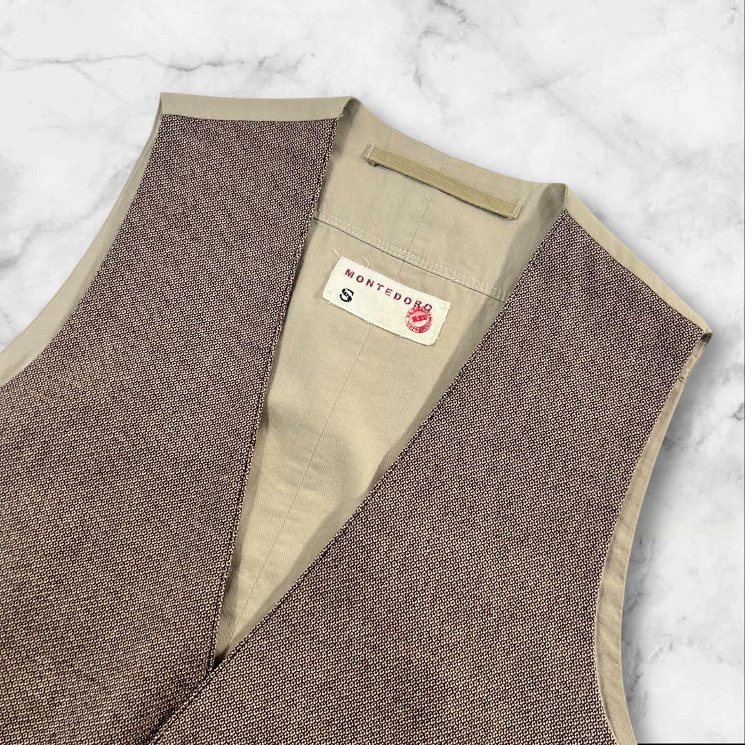 極美品 MONTEDORO ジレ ベスト サイズS イタリア製 美シルエット