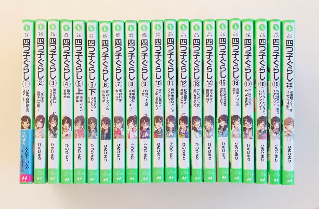 四つ子ぐらし 1〜20 21冊セット　クリアドレスしおり4枚付き