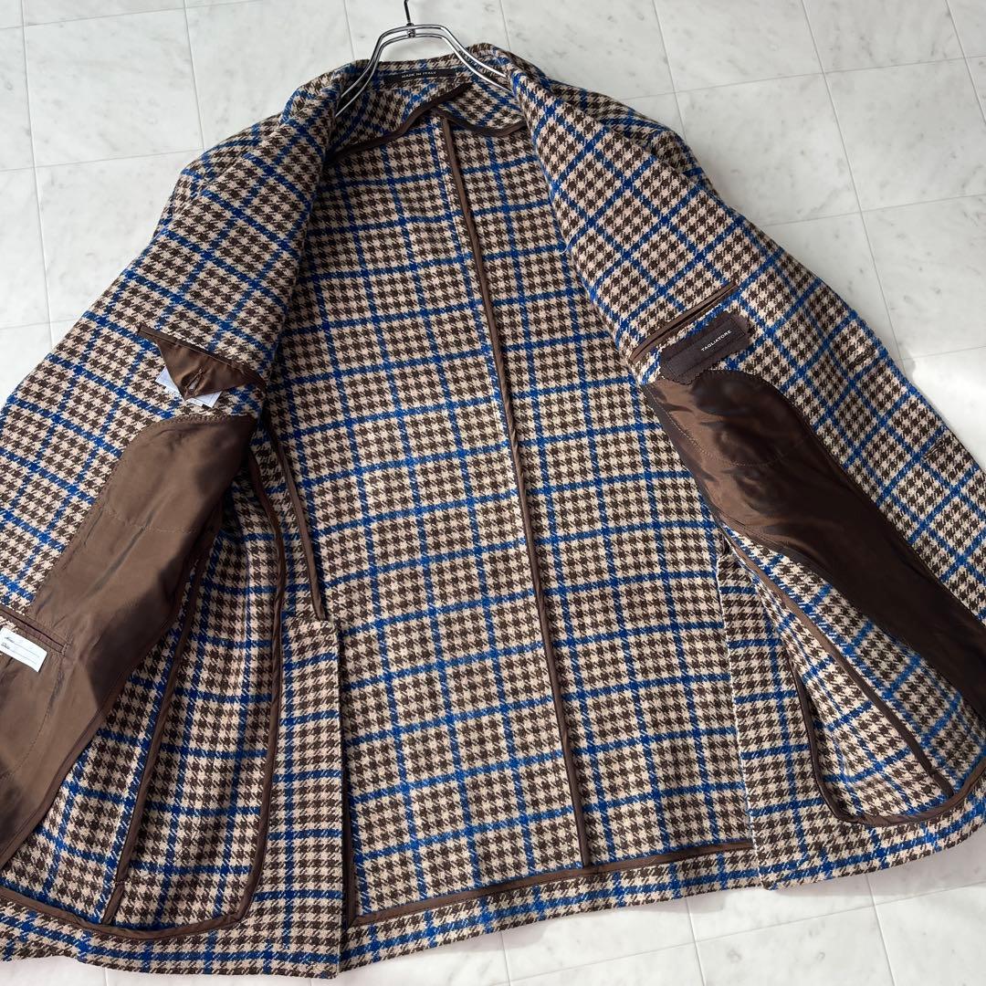 美品 タリアトーレ モンテカルロ 大きいサイズ 2XL チェック テーラード
